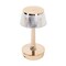 9 in Clear Gold Acrylic Crystal Pleated Design TABLE LAMP LED Light